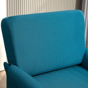 HOMCOM Fotoliu Modern Fotoliu Confortabil pentru Semineu Scaun de Efect din Panza pentru Camera de Zi Dormitor Biroul de Acasa Verde fotoliu pentru oaspeți sufragerie camera de zi dormitor dormitor interior casă | Aosom Romania