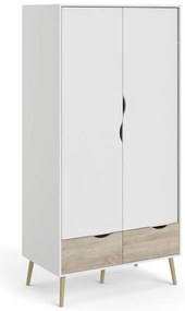 Șifonier Tvilum Oslo, 99x200 cm, alb-natural