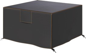 Outsunny Husă de protecție pentru mobilier de grădină rezistentă la iarnă, impermeabilă, anti-UV, material Oxford 420D 125x125x74cm Negru | Aosom Romania