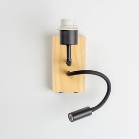 Brilagi - Lampă LED flexibilă BOBO WOOD 1xE27/25W/230V + LED/3W stejar/negru/alb/buc.