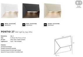 Aplica de perete pentru iluminat exterior IP54 Pontio 27 negru