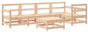 3186459 vidaXL Set mobilier relexare de grădină, 6 piese, lemn masiv de pin