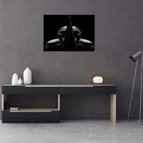 Tablou pe sticlă cu nud feminin (70x50 cm)