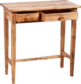 Masa consola, L73 36 H75 cm, natur antichizat, lemn masiv