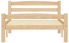 Cadru de pat, 100x200 cm, lemn masiv de pin Maro deschis, 100 x 200 cm