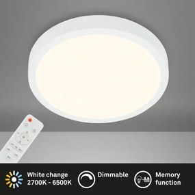 Plafonieră LED dimabilă RUNA LED/22W/230V alb Briloner 3704-016 + telecomandă