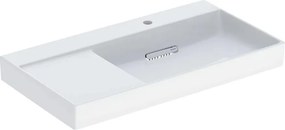 Lavoar pe mobilier Geberit One cu scurgere speciala 90 cm alb blat stanga
