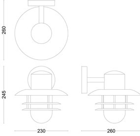 Aplică de exterior Philips INYMA 1xE27/25W/230V IP44