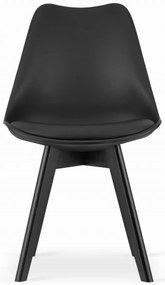PROMOTIE Scaun negru BALI MARK cu picioare negre II. calitate