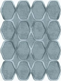 Covor, 160x230 cm, forma dreptunghiulara, poliester, albastru, ALN6001