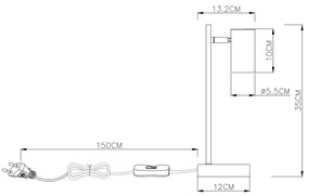 Lampă de masă ROBBY 1xGU10/5W/230V Globo 57910TB