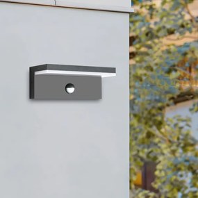 Brilagi-LED Aplica de perete exterior cu senzor TESSI LED/10W/230V antracit IP54