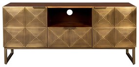 Comodă TV aurie din lemn de mango 40x60 cm Volan – Dutchbone