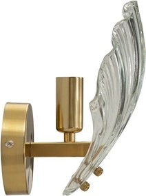 Aplică de perete aurie din sticlă Da Muro Shell – Mauro Ferretti