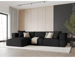 Colțar negru (cu colț pe partea stângă ) Esther – Milo Casa