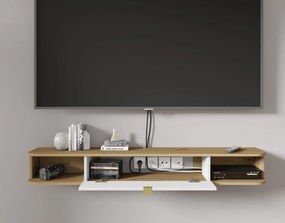 Masă TV Ikaro (Stejar artisan + alb). 1124940
