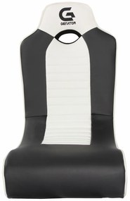 Fotoliu gaming, spatar rabatabil, design ergonomic, material PU, Negru/Alb