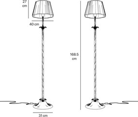 Lampadar din alama masiva stilul fastuos Ludovic al XV-lea