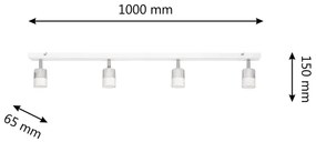 Spot LED TUBSSON 4xGU10/4,8W/230V alb/crom lucios