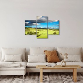 Tablou - Peisaj verde cu dealuri (90x60 cm)