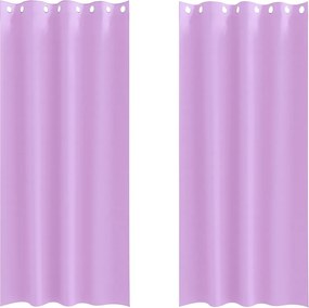 vidaXL Perdele Opaque cu Inel 2 pcs Violet 225 x 140 cm Poliester