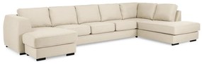 Colțar Scandinavian Choice F105Beige, 403x212x90cm, Picioare: Lemn, Plastic