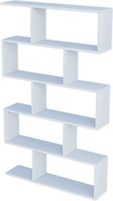 Biblioteca NILUFER, alb, PAL melaminat, 90x20x150 cm