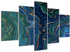 Tablou - Marmură verde- albastru (150x105 cm)