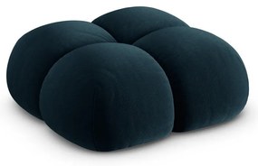 Taburet albastru închis cu tapițerie din catifea Loretto – Cosmopolitan Design