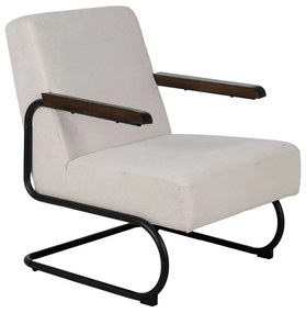 Fotoliu bej cu tapițerie din chenille Industra – Ixia