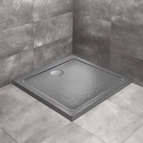 Cadita dus patrata Radaway Doros C Stone 100x100 cm acril antracit