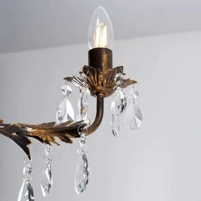 Lustră pe lanț TERESA 5xE14/6W/230V bronz ONLI