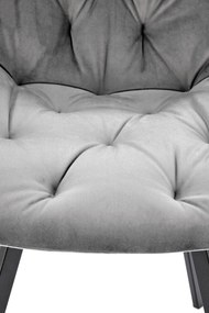 Scaun catifea K519 velvet gri