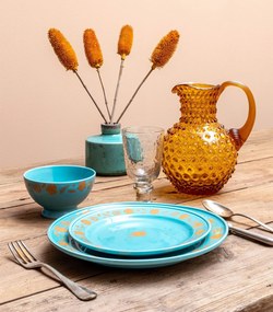 Farfurie din ceramica, D21cm, Flower