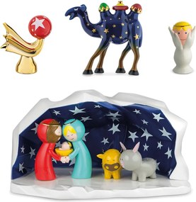 Scenă a Nașterii Domnului din porțelan „Happy Eternity Baby”, set de 4 piese - Alessi
