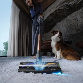 Aspirator vertical Dreame Essential V30 VVV21A, 880 W, 30 000 Pa, 90 min, 0,6 l, HEPA H14, OmniX™ 2.0, Recunoastere a tipurilor de murdarie, Pliabil, Negru/Bronz