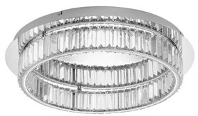 Plafoniera LED dimabila, cristal design elegant AURELIA crom 60cm