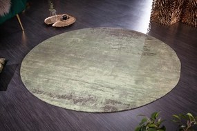 Covor rotund din bumbac Modern Art 150cm, verde bej