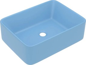 vidaXL Chiuvetă de baie lux albastru deschis mat 41x30x12 cm ceramică