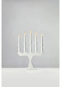 Markslöjd 706278 - Sfeșnic electric de Crăciun SVANEHOLM, 5x E10/3W/230V, pin/alb