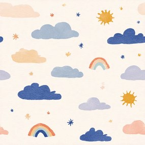 Cearsaf din bumbac CLOUDIRO colorat 140x240 cm