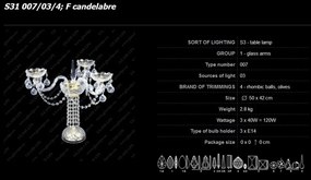 Sfesnic, Suport pentru lumanare design LUX cristal Bohemia