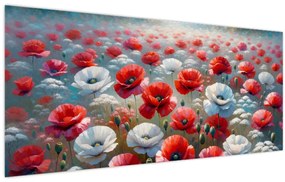 Tablou - Câmp de maci (120x50 cm)