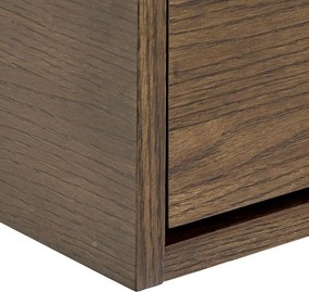 Noptieră în culoare naturală închisă cu aspect de lemn de stejar Monfort – Actona