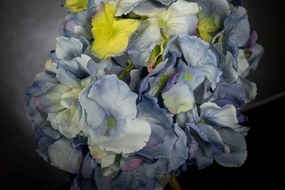 Aranjament floral mic decor festiv design LUX CUBO HYDRANGEA LIGHT BLUE
