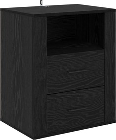 vidaXL Dulap de noapte Stejar Negru 35 x 50 x 60 cm Lemn compozit