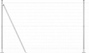 vidaXL Gard cu Stâlp Argintiu 1,6 x 10 m Oțel