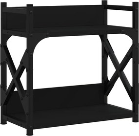 vidaXL Suport imprimantă 2 niveluri negru 40x20x40 cm lemn prelucrat