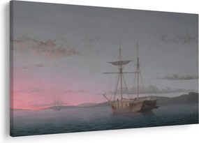 Tablou - Fitz Henry Lane, Lumber Schooners at Evening on Penobscot Bay, reproducere (90x60 cm)