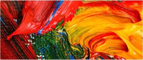 Tablou - Abstractizare albăstrire cu o perie (120x50 cm)